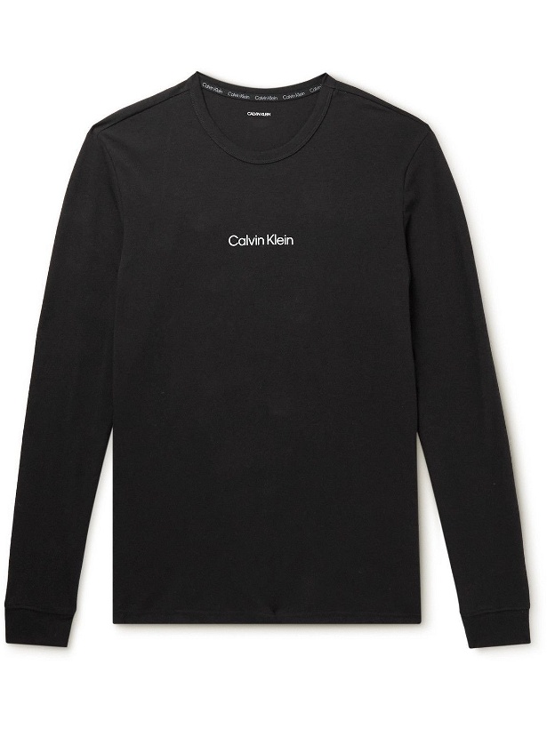Photo: Calvin Klein Underwear - Logo-Print Cotton-Blend Jersey T-Shirt - Black