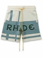 Rhude - Palm Pima Cotton and Cashmere-Blend Jacquard Shorts - Blue