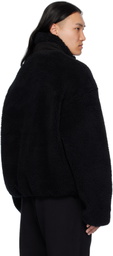 FUMITO GANRYU Black 2Way Boa Fleece Jacket