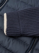 Herno - Slim-Fit Wool and Quilted Shell Down Jacket - Blue