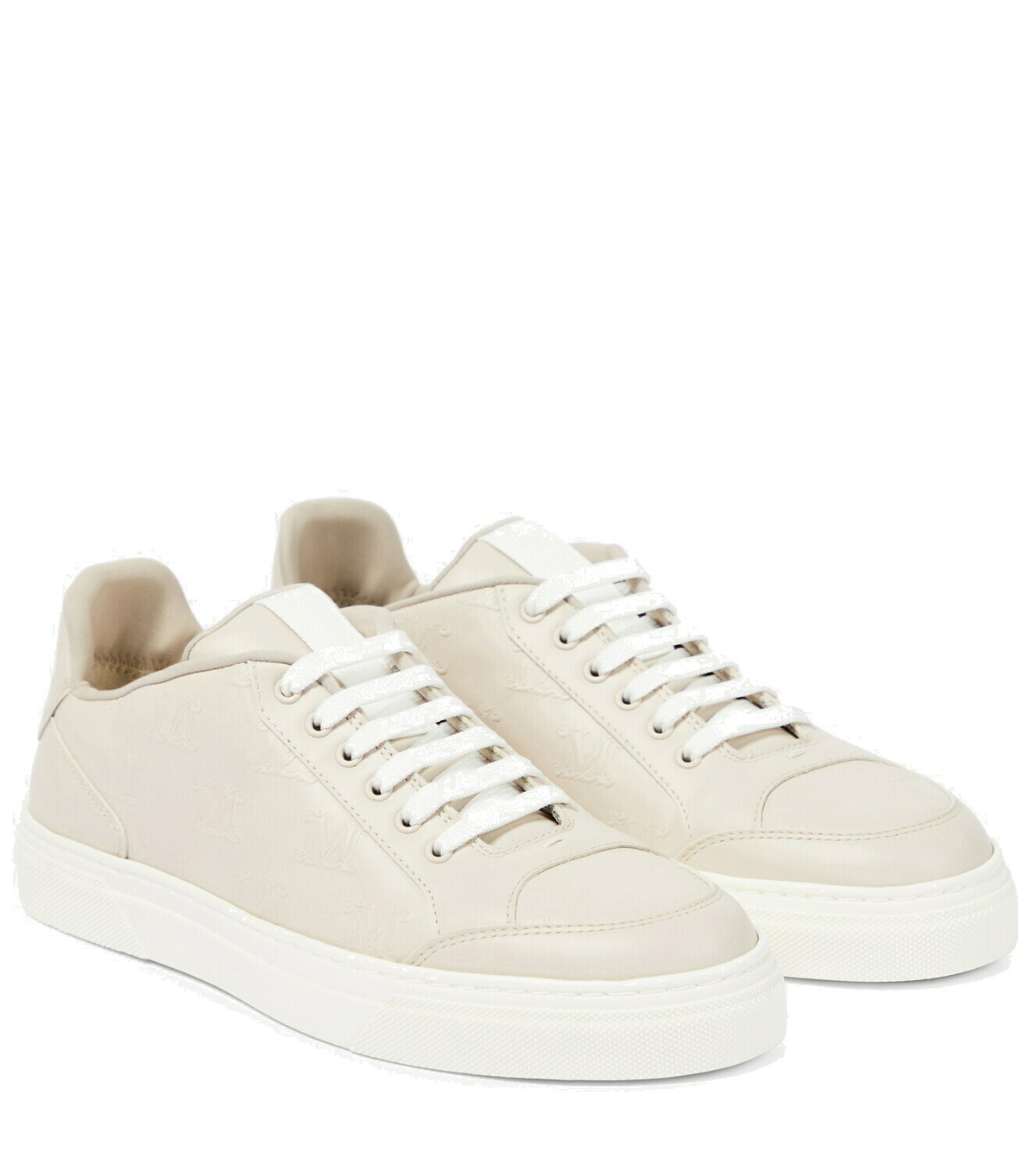 【関税込み】Max Mara タン Damier スニーカー Max Mara Damier leather sneakers Max Mara