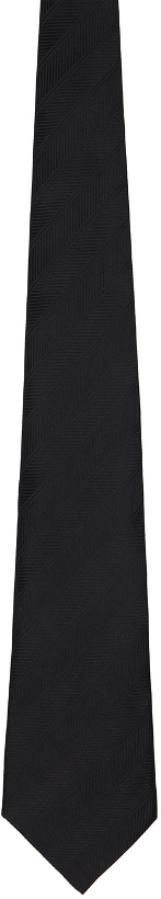 Photo: Comme des Garçons Homme Deux Black Silk Plain Tie