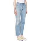 Re/Done Blue Ultra High-Rise Straight Jeans