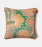Etro Paisley floral cotton cushion