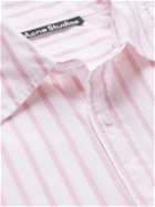 Acne Studios - Saco Logo-Appliquéd Striped Cotton-Poplin Shirt - Pink