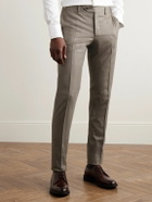 Canali - Kei Slim-Fit Wool-Flannel Suit Trousers - Brown