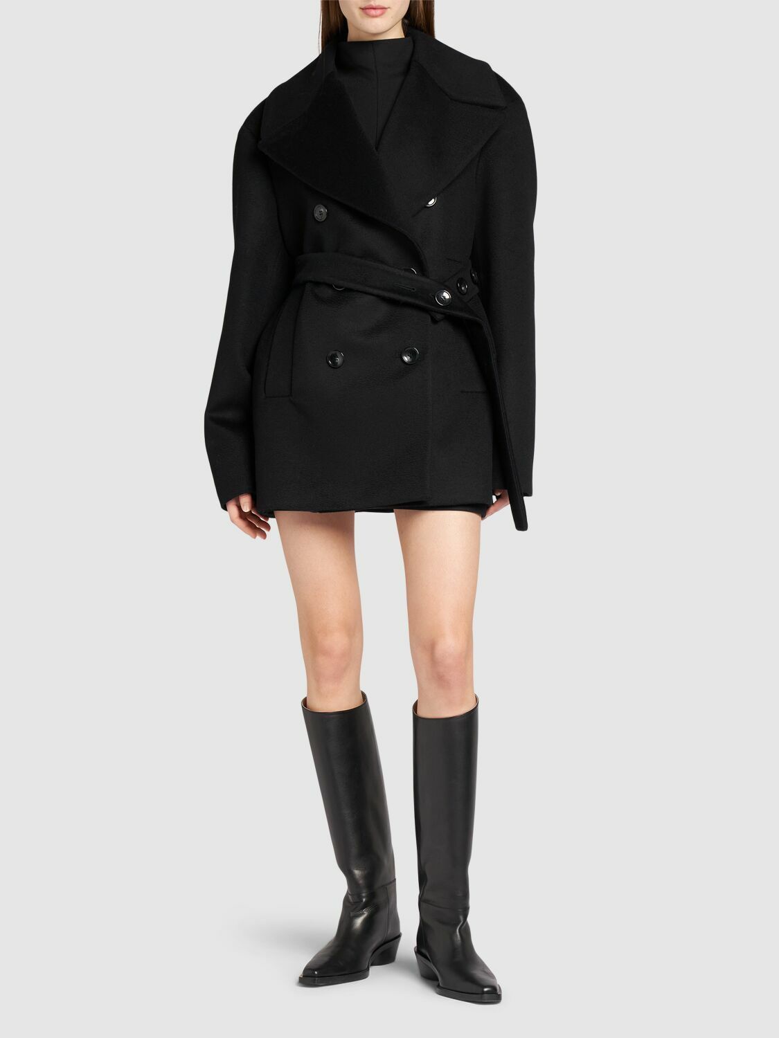 SPORTMAX Orchis Double Breast Wool Short Coat Sportmax