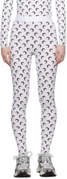 Marine Serre White All Over Moon Leggings
