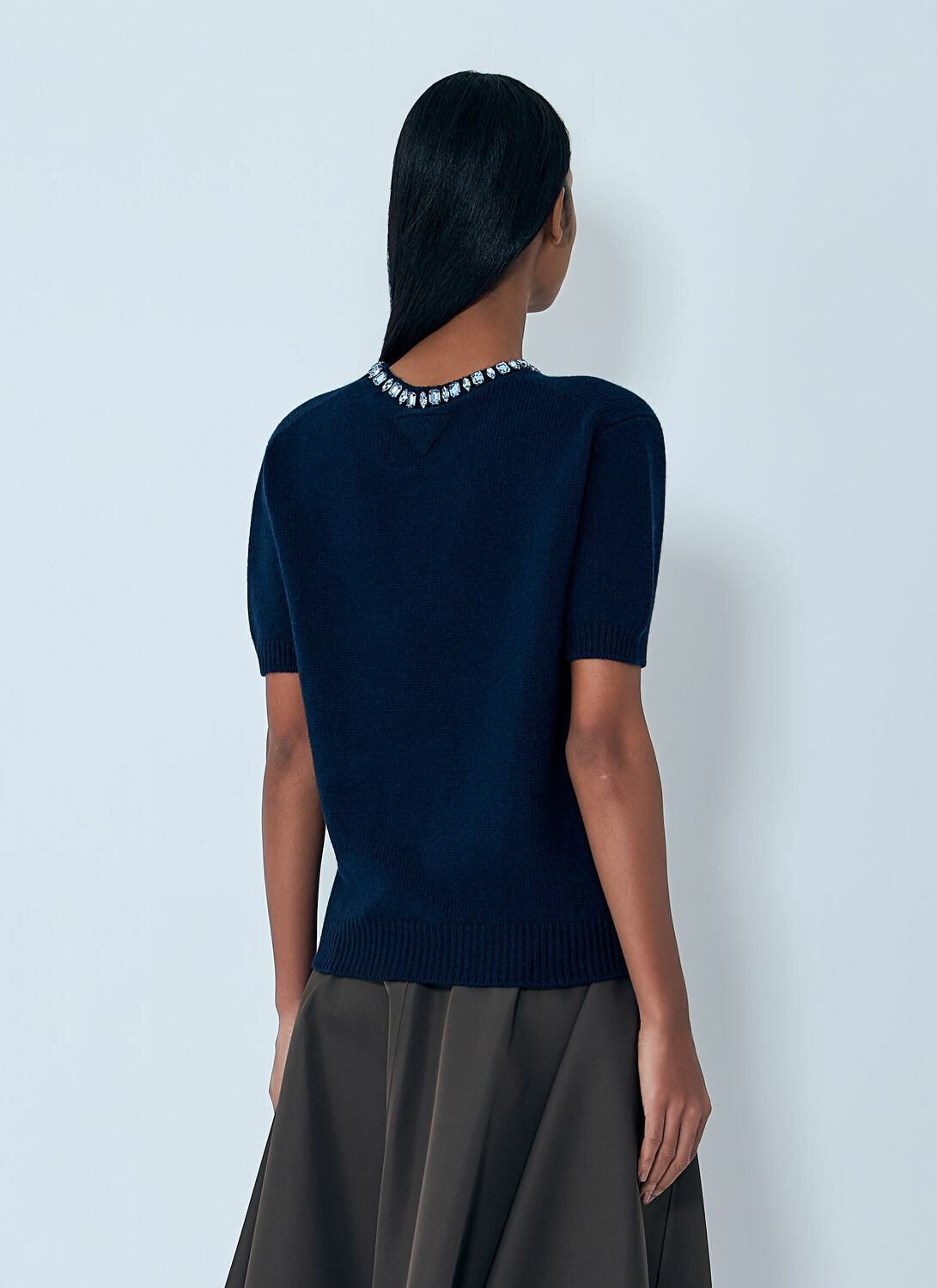 Prada Wool and Cashmere Crew-Neck Sweater