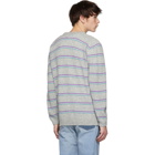 Noah NYC Grey Three Stripe Sweater
