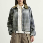 Barbour Women's Ovingham Casual Jacket in Gingham Navy/Neutral