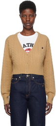 BAPE Tan Cropped Cardigan