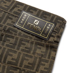 Fendi - Logo-Jacquard Shorts - Men - Brown