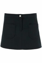 COURREGES 2-pocket twill mini skirt Black