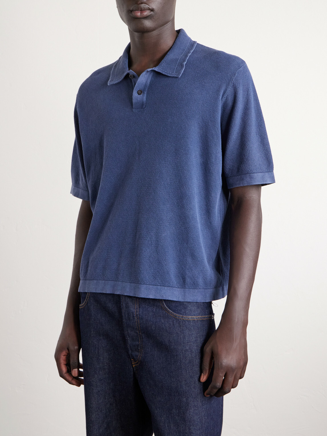 Corridor - Cotton-Piqué Polo Shirt - Blue
