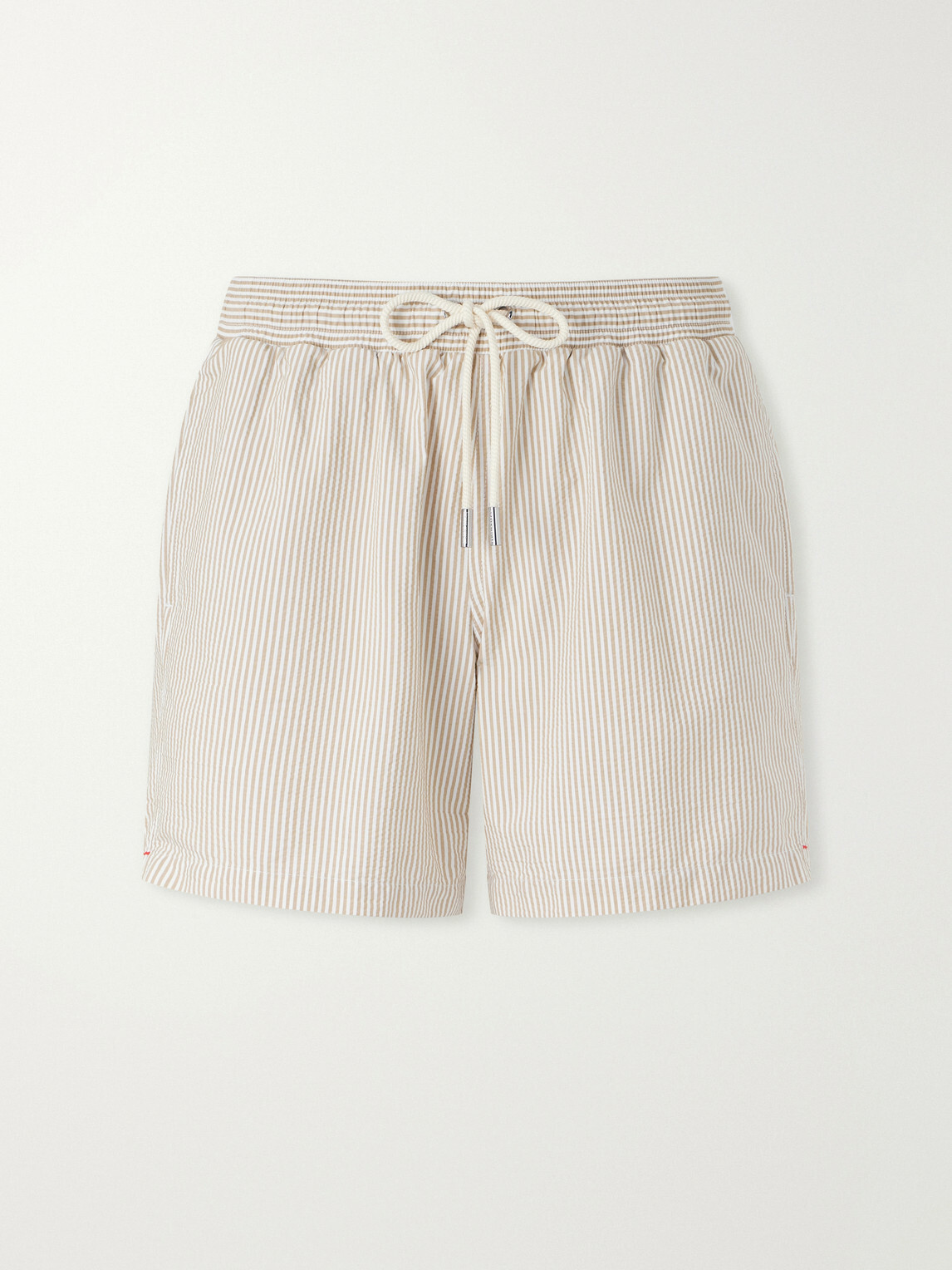 Orlebar Brown - Boxer III Straight-Leg Mid-Length Seersucker Swim Shorts - Neutrals