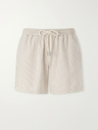 Orlebar Brown - Boxer III Straight-Leg Mid-Length Seersucker Swim Shorts - Neutrals