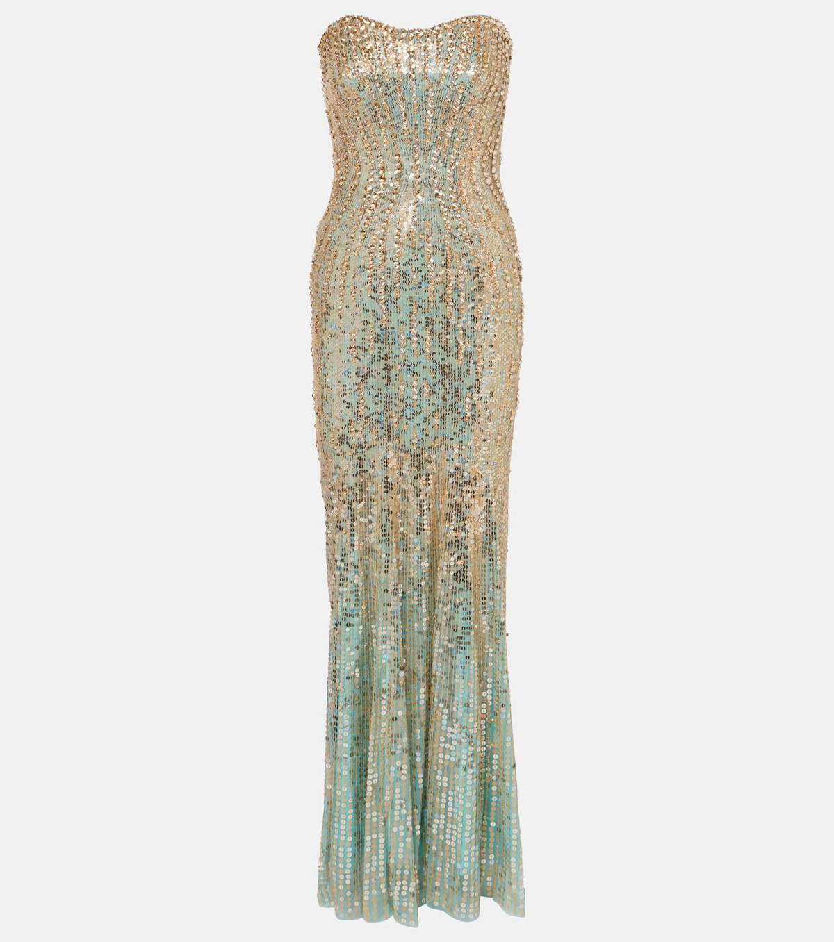 Jenny Packham Sarai sequined strapless gown Jenny Packham Jenny Packham Sarai sequined strapless gown Jenny Packham
