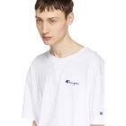 Champion Reverse Weave White Deconstructed T-Shirt