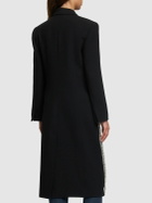 CHLOÉ Embellished Wool Crepe Long Coat
