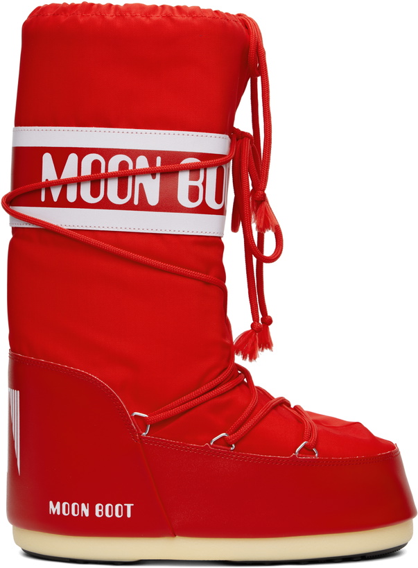 Photo: Moon Boot Red Icon Nylon Boots