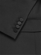 SAINT LAURENT - Slim-Fit Satin-Trimmed Grain de Poudre Wool Tuxedo Jacket - Unknown
