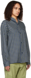 paria /FARZANEH Blue & Yellow Pencilcase Shirt