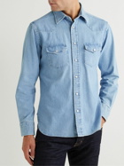 TOM FORD - Slim-Fit Denim Western Shirt - Blue