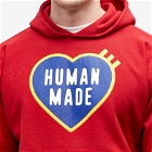 Human Made Men's Heart Logo Hoodie in Red