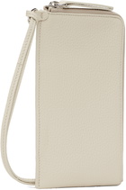 Maison Margiela Off-White Leather Phone Pouch