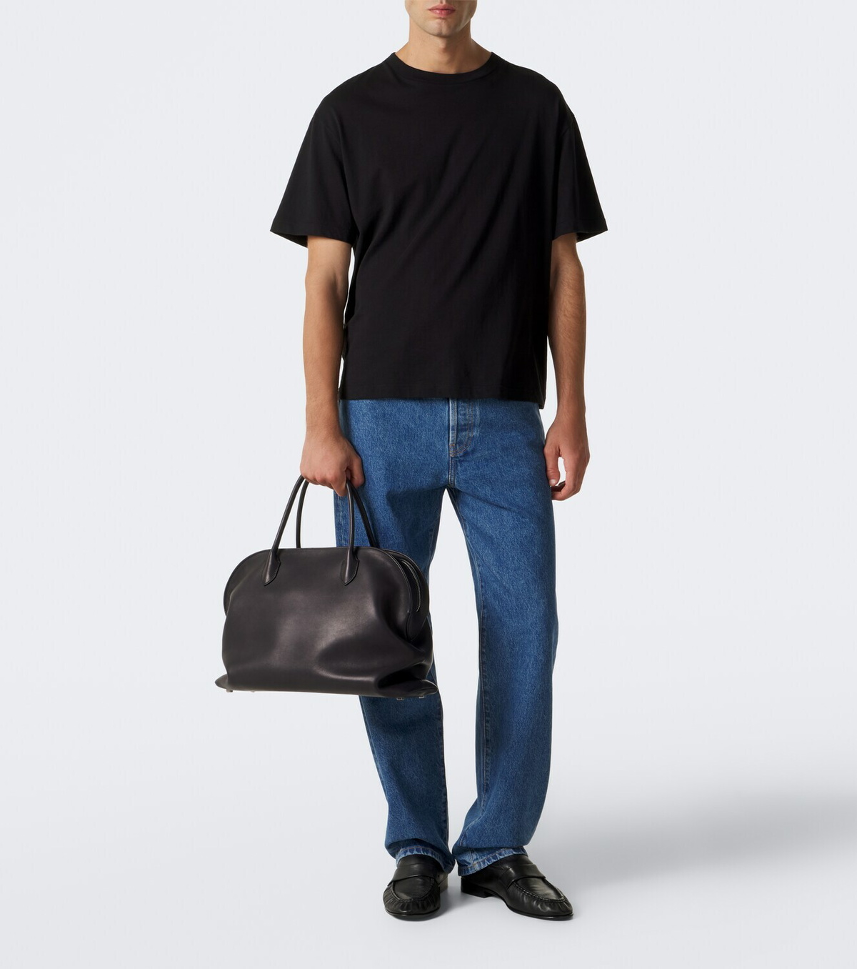The Row Agnes 16 leather tote bag