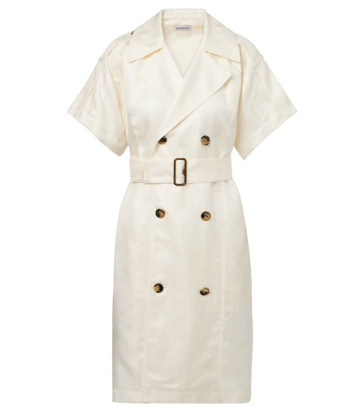 Burberry Mustard Stretch Wool Blend Dress Burberry