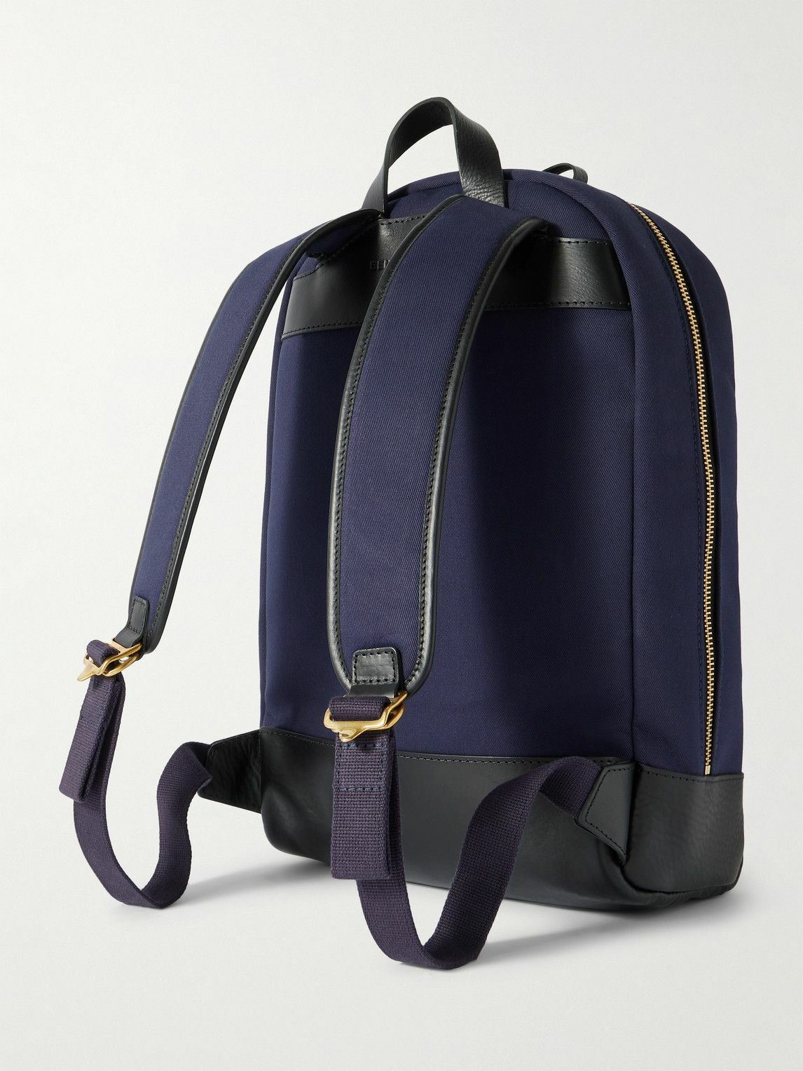 Bennett Winch - Logo-Embroidered Leather-Trimmed Cotton-Canvas Backpack