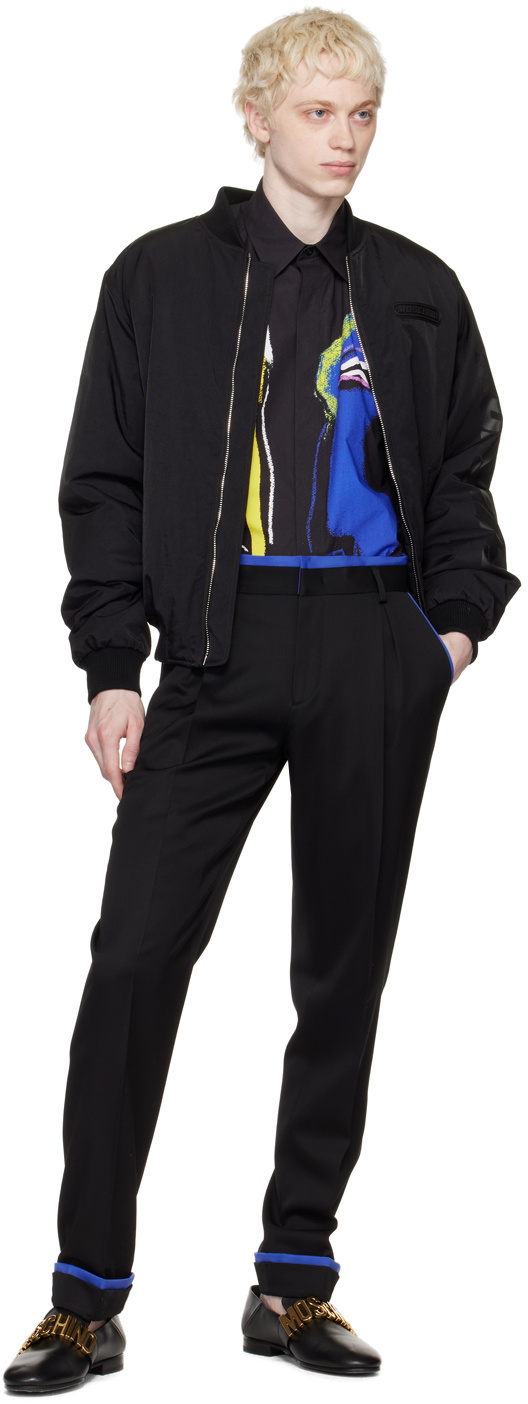 Moschino Black Layered Trousers