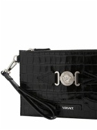 VERSACE - Croc Embossed Logo Pouch