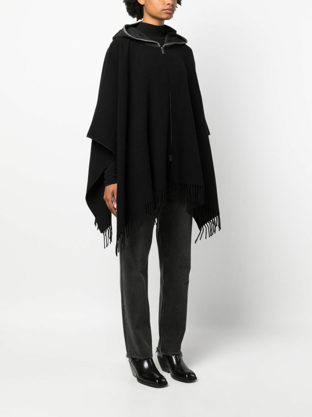 Fabiana Filippi カシミヤ シルク混 ニットポンチョ ケープコート FABIANA FILIPPI - Wool And Silk Blend Poncho Fabiana Filippi