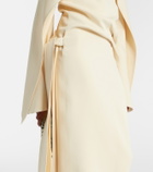 Khaite Draped crêpe midi dress