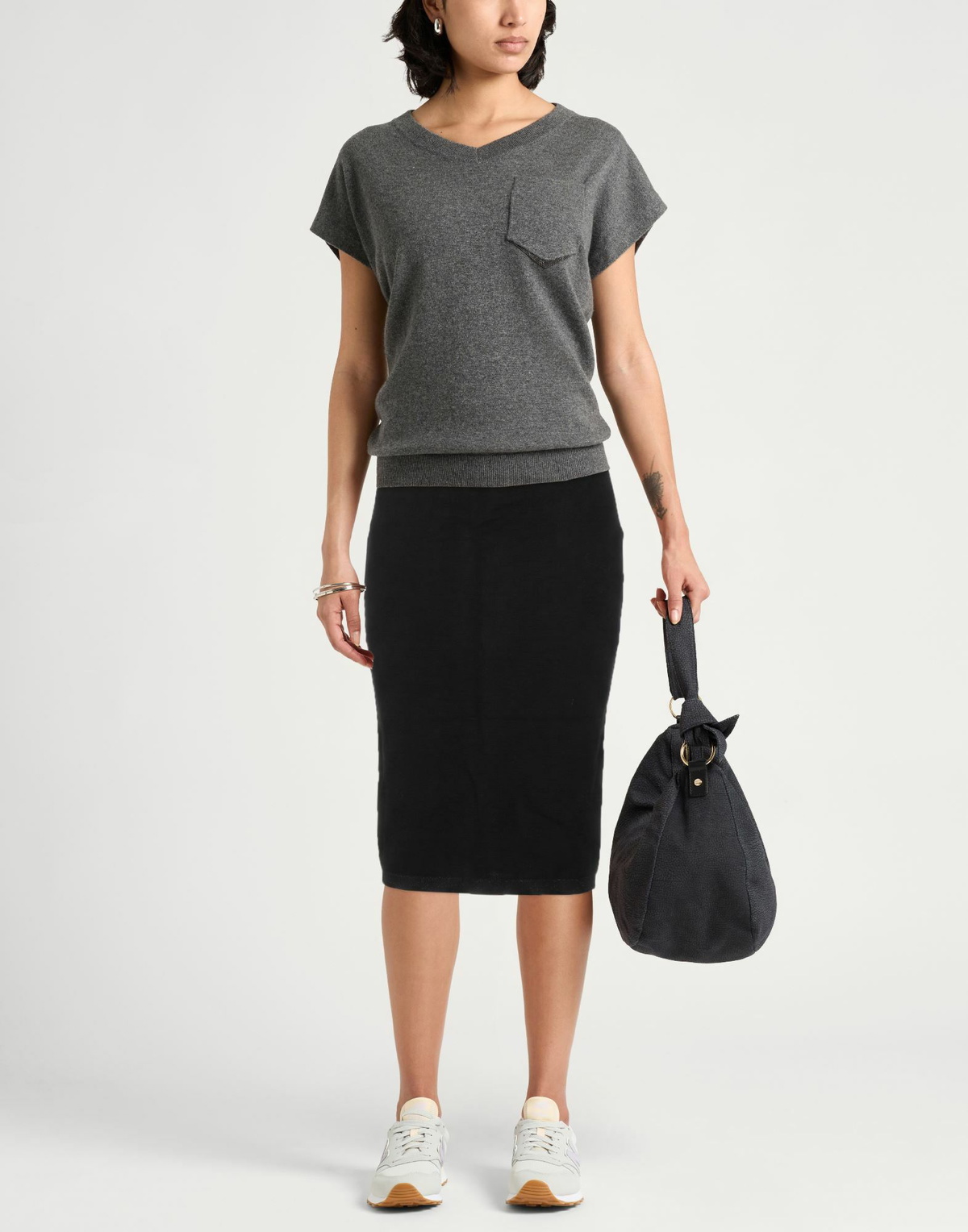 Crossley Womens Midi skirt in Black
