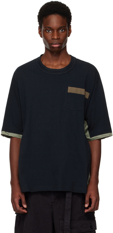 Photo: sacai Navy Mix T-Shirt