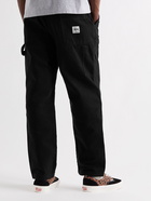 STÜSSY - Garment-Dyed Cotton-Canvas Trousers - Black