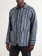 KAPITAL - Cactus Striped Cotton-Kasuri Jacket - Blue