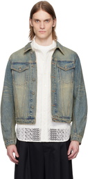 CMMAWEAR Blue Faded Denim Jacket