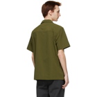 Saturdays NYC Green Seersucker Canty Short Sleeve Shirt