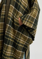 Chloe Checked Wool-blend Coat Green