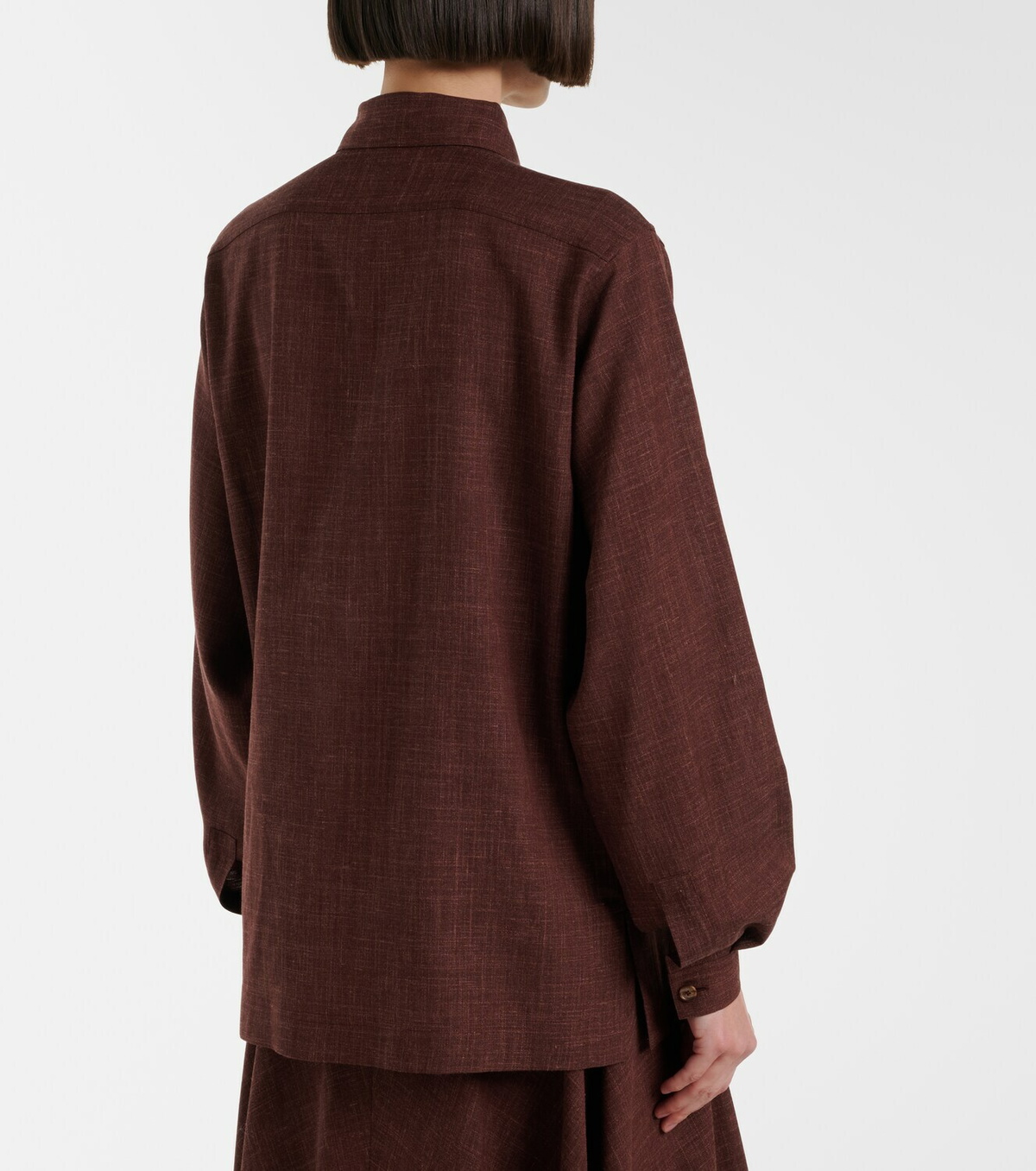 Loro Piana Ida wool, silk, and linen shirt