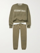 Fear of God Essentials Kids - Logo-Intarsia Cotton-Blend Sweater - Brown