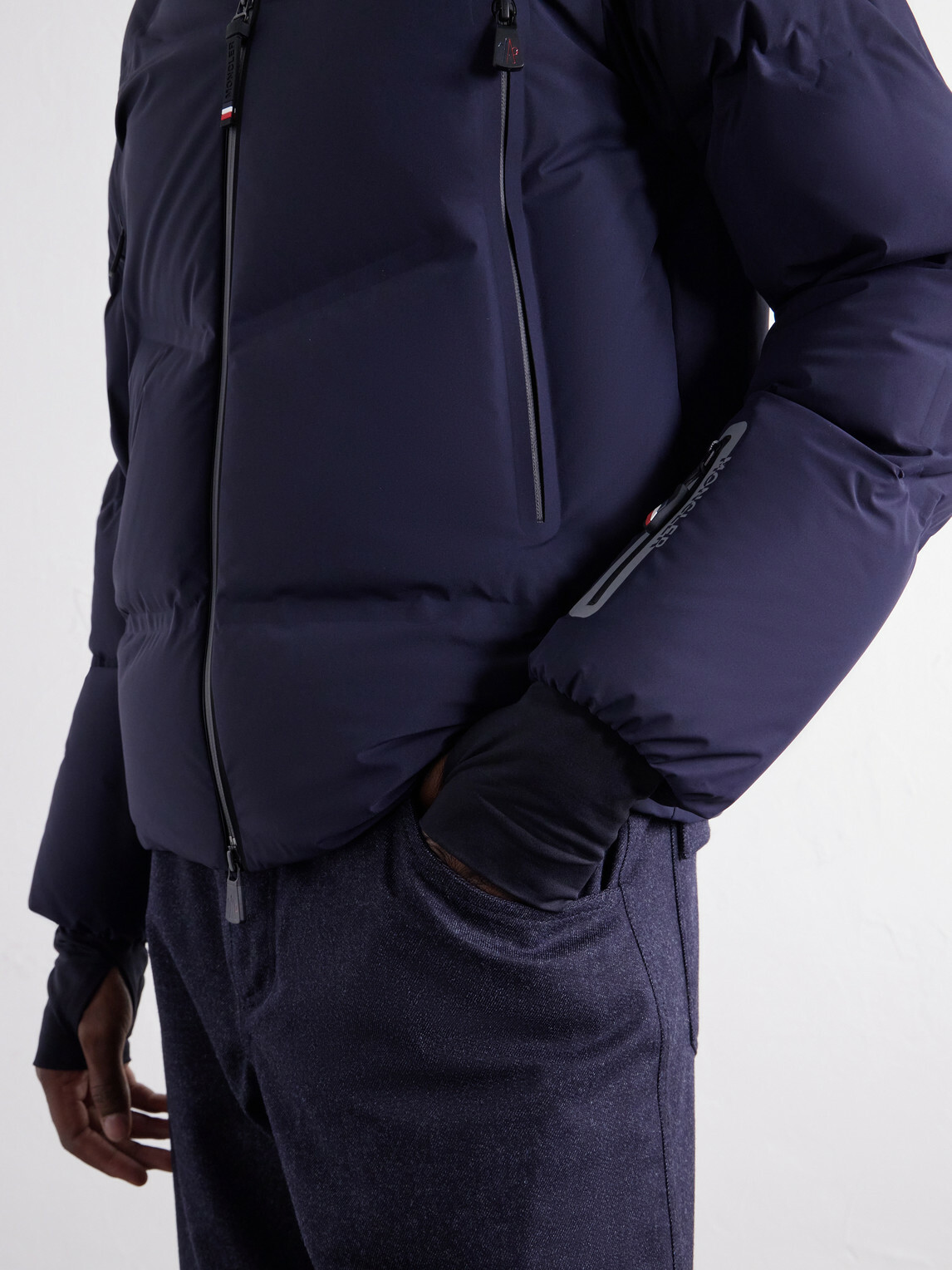 Moncler Grenoble - Angren Hooded Quilted Poplin Down Ski Jacket - Blue