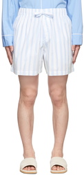 Tekla White Organic Cotton Pyjama Shorts