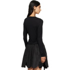 Simone Rocha Black Bow Tail Easy Long Sleeve T-shirt