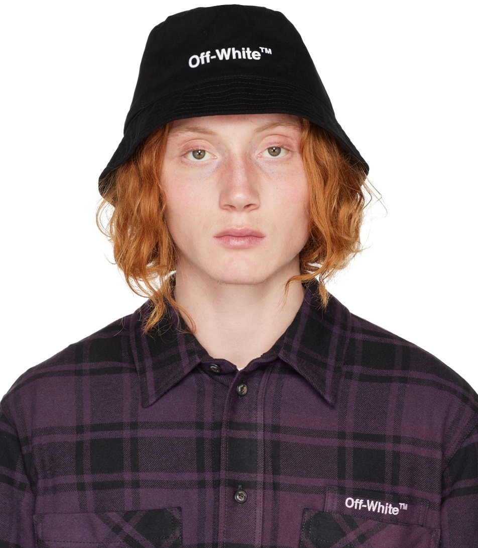 Off-White Black Helvetica Bucket Hat Off-White